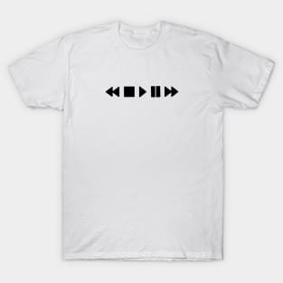 Play, pause, rewind buttons T-Shirt